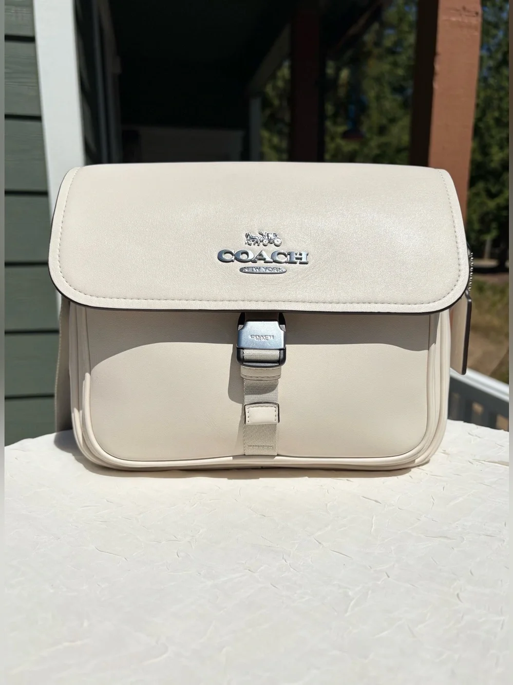 COACH Pace Messenger Bag In Chalk White CR098